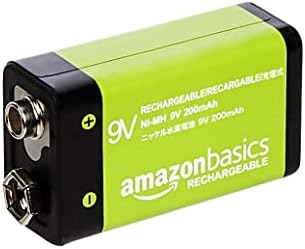 AmazonBasics 9V Cell Rechargeable Batteries 200mAh Ni-MH, 4-Pack & AA High-Capacity Rechargeable Batteries, Pre-charged - Pack of 8 (Appearance may vary)