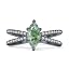 Natural Green Moss Agate Black Tone Silver