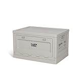 Campo Libre.® LAMA Faltbare Aufbewahrungsbox mit Deckel – Campingbox stapelbar & klappbar, Storage Box, Plastikbox mit Deckel, Frontklappe, 3-seitig zugänglich, robust & extra flach faltbar