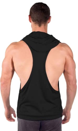 Image of MASCARI Men's Regular Sleeveless Polyester Vest | Anti-Microbial | Anti Odor, Breath tech Super Soft & Comfort Fit Gym Vest for Workout Vest (COMQUER Hood)