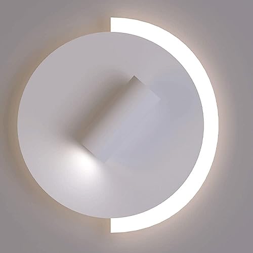 Applique murale LED blanc avec spot rotatif orientable pour liseuse de chevet