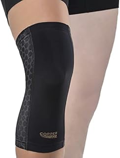 Copper Fit Unisex-Adult's Freedom Knee Compression Sleeve, black, X-Large