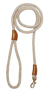 Vama Leathers Sustainable & Eco Friendly Dog Leash I 100% Jute & Cotton Durable Leash I 360* Rotating Solid Brass Hook I for Small, Medium and Large Dogs I 5 Feet X 1.2 cm I Made in India.