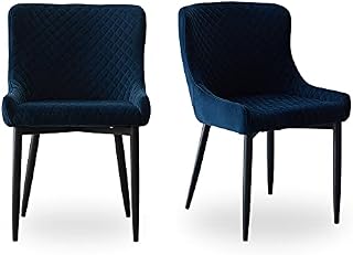 CLIPOP Dining Chairs Set of 2 Faux Leather Grey Kitchen Leisure Chairs Accent Chairs with Soft Padded and Metal Legs,Reception Chairs for Dining Room Living Room Office Restaurant