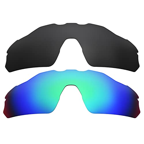 Verres Radar EV Pitch de remplacement noirs et verts taille unique pour vos activités de plein air