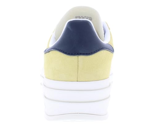 Image of adidas Gazelle Bold Suede Womens Shoes Size 9, Color: Almost Yellow /Footwear White /Legend Ink