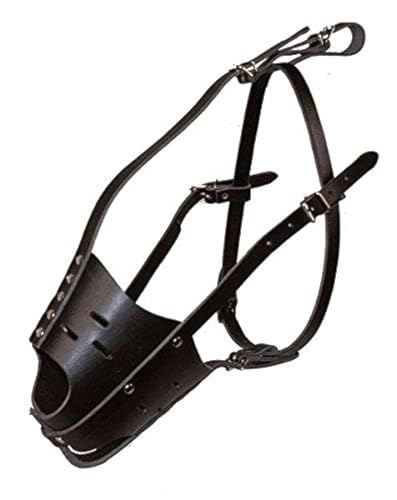 Bobby Police - Leather Dog Muzzle (XXL), Black
