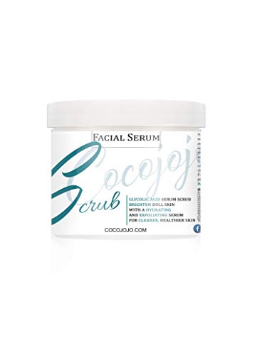 Cocojojo Facial Scrub Serum - Microdermabrasion Face Scrub and Facial Mask 8 Oz Face Exfoliator Glycolic Acid Grapefruit Dead Sea Mud Deep Cleansing Mostly Natural Ingredients