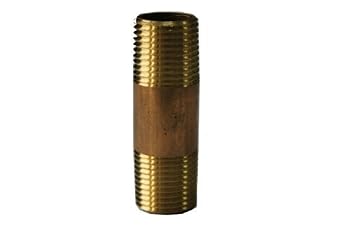 LTWFITTING Brass Pipe 4-1/2" Long Nipple Fitting 3/8" Male NPT Air WaterPack of 5