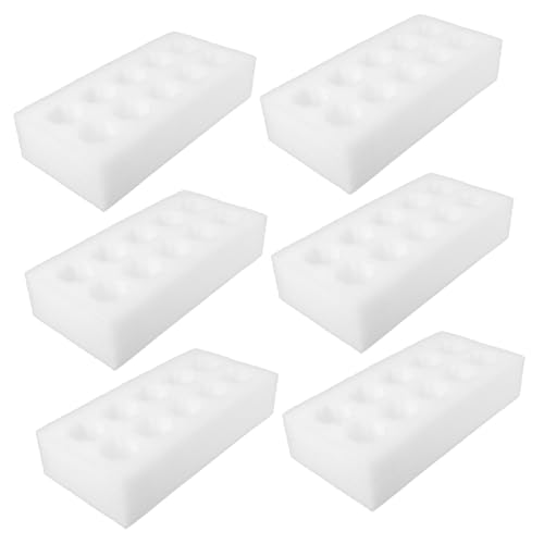 BEBEMOKO 6 Sets Egg Protection Egg Tray Conditioner Ac Conditioning Grille Mat Takeout Holder Fondant Shaping Foam Pool Supply Carrier Fondant Foam Pad Pearl Cotton White