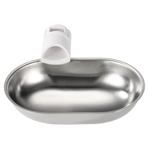 Smart Pet Water Fountain, Stainless Steel Automatic Pet Water Dispenser Wastewater Separation Feeding Watering Bowl for YSJ250424US for Cats and Small Dogs (Silver)