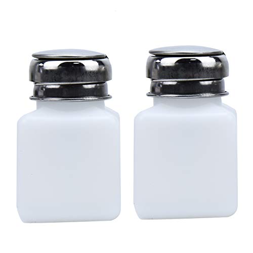 Monrocco 2pcs Empty Bottle Dispenser for Nail Polish Remover, Pump Dispensers Empty Cosmetic Empty Bottle Container for Lip Eye Makeup Remover