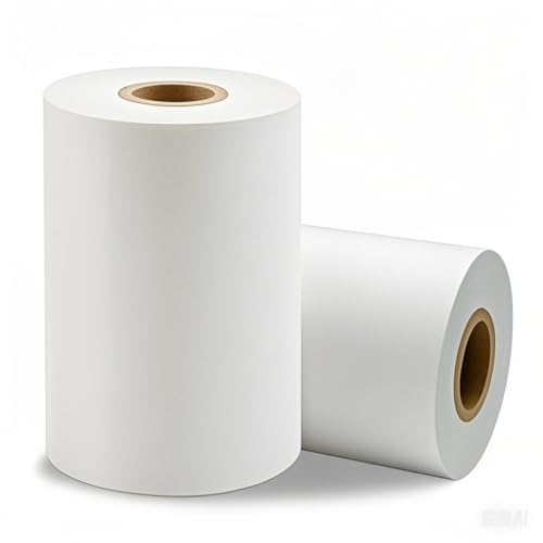 2 Rolls 4.33" x 984'(110mm x 300m) White, Wax/Resin Thermal Transfer Ribbon, Core 1", Ink Outside, Barcode Ribbon Compatible with Zebra Printer