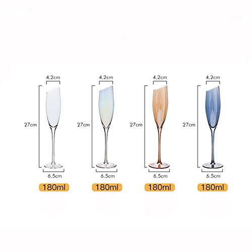 Copas de champán creativas de 180ml elegantes hechas a mano juego de 2 copas 3