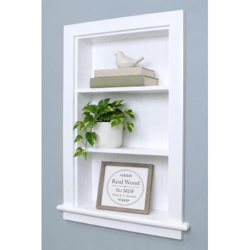 Fox Hollow Furnishings 14x24 Aiden Recessed Wall Niche Medicine Cabinet Replacement, in…