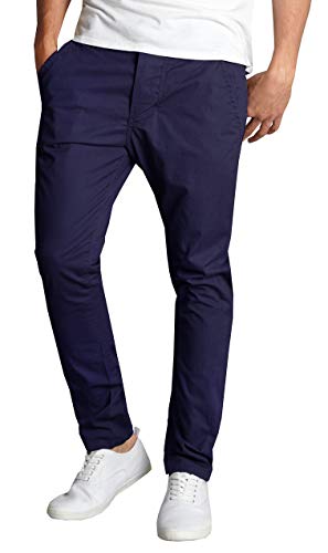 Galaxy by Harvic Men's Navy Stetch Cotton Twill Pants