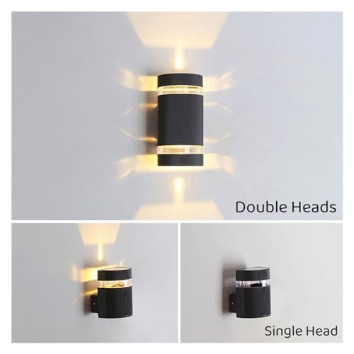Éclairage extérieur applique étanche E27 lampe de jardin aluminium double tête - 7