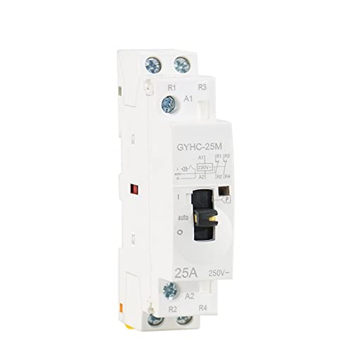Contacteur modulaire 2P 20A avec commande manuelle et contacts 2NO 220V