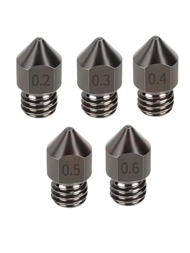 3dプリンター ノズル タングステン鋼 0.2mm 0.3mm 0.4mm 0.5mm 0.6mm Ender 3 / Ender-3 V2 NEO/Ender-3 S1 PLUS など FDM 3D プリンタ 本体 部品（Amazon）