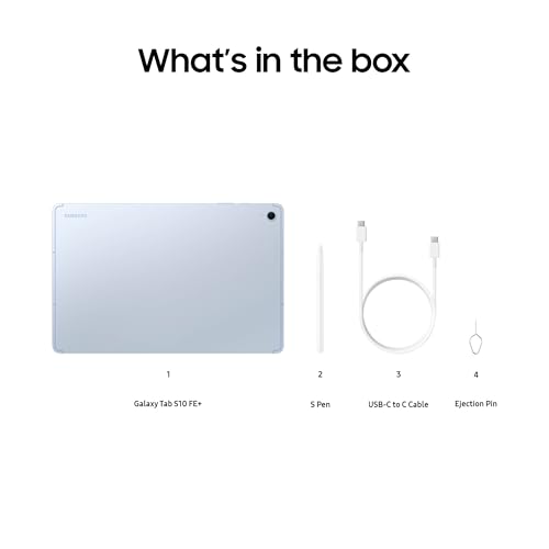 undefined SAMSUNG Galaxy Tab S10 FE+ 13.1” 128GB WiFi Android Tablet, Large Display, Long Battery Life, Exynos 1580 Processor, IP68, Water-Resistant, 90 Hz Refresh, S Pen for Note-Taking, US Version, Blue の商品画像 10