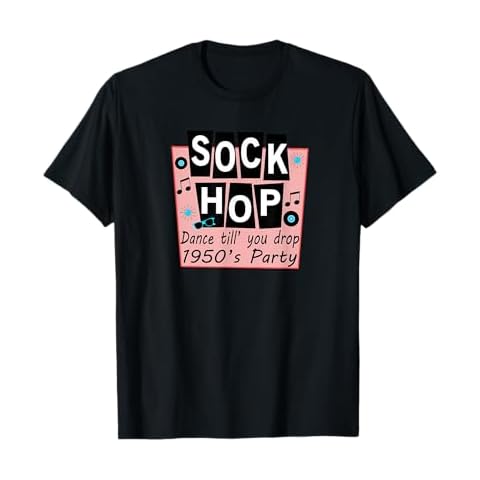 Sock Hop Shirt 1950s Dance Party Retro 50s Party T-Shirt Cover