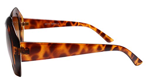 Oversized Geometric Heptagon Sunglasses Exotic Big Frame3