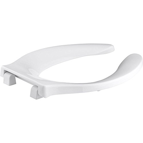KOHLER K-4731-GC-0 Stronghold Elongated Toilet Seat with Quiet-Close Check Hinge, White