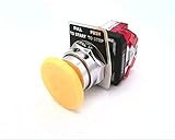 RADWELL RAD03916 Yellow Cap, 1 NC, Push Button, Push/Pull, Mushroom Head, 30 MM