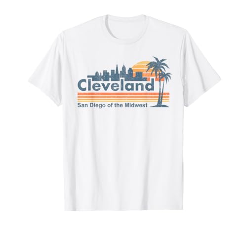 Funny Cleveland Skyline San Diego Of The Midwest Retro Meme T-Shirt