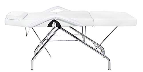 Basic Facial Chair With Free Stool, Facial Bed, Massage Table (White) #TOP2