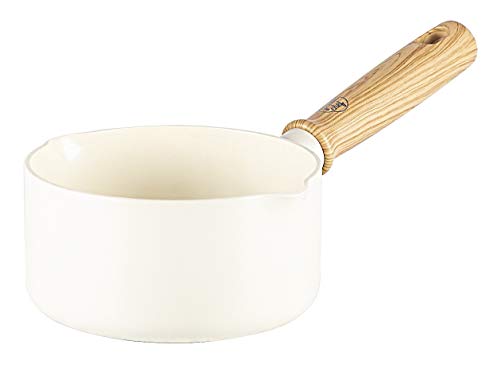 GreenChef グリーンシェフ 「 ビンテージ ホワイト 」 ソースパン 14cm 【IH対応】 ヘルシーセラミックノンスティック Vintage White CC002726-001