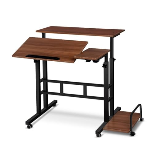 Garvee Small Standing Desk Adjustable Height, Mobile Stand up Desk