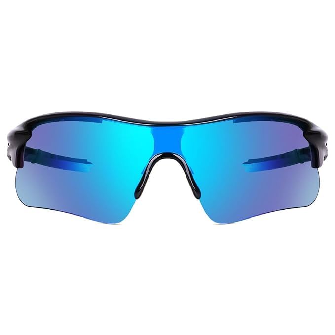 Image of Black Jones Sports Sunglasses for men and women Cycling Mountain Travelling Cricket Trekking Baseball Fishing Cycling Running Golf Motorcycle Tac Glasses UV400