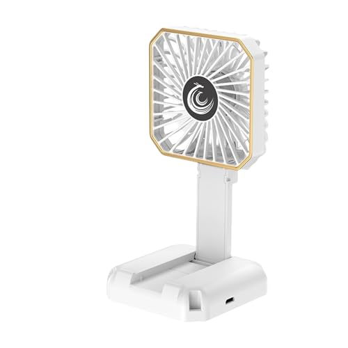 Ventilador portátil con clip que funciona con pilas, pequeño y potente ventilador de escritorio USB | Mini mesa recargable | Pequeña mano | Refrigeración plegable portátil - Enfriador de aire personal