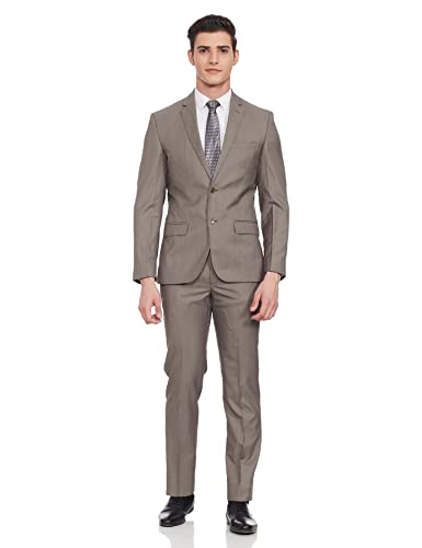 Image of PARK AVENUE Wool Blend Men's Full Sleeve Regular FIT Medium Khaki Formal Suit (PMDL03800-H4 30)