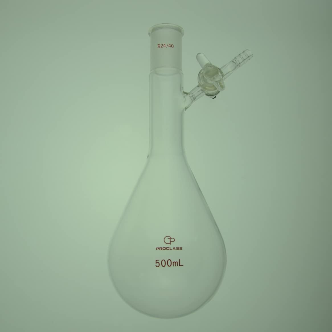 Proglass 500mL Airless-Ware Reaction Storage Schlenk Flask with 24/40 Joint and Glass Spring Stopcock