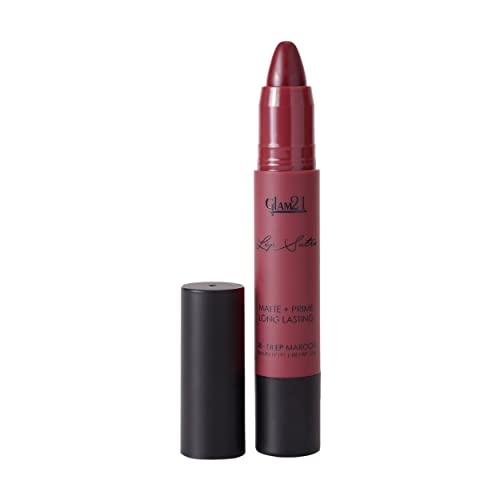 Image of Glam21 Lip Sutra Non-Transfer Crayon Lipstick |Lightweight & Longlasting| Creamy and comfortable on lips -2.8 gm | Deep Maroon-08