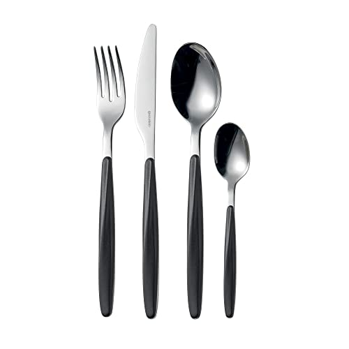 Guzzini, Ménagére 24 Pieces My Fusion, 16,8 x 7,5 x h25,5 cm, Noir