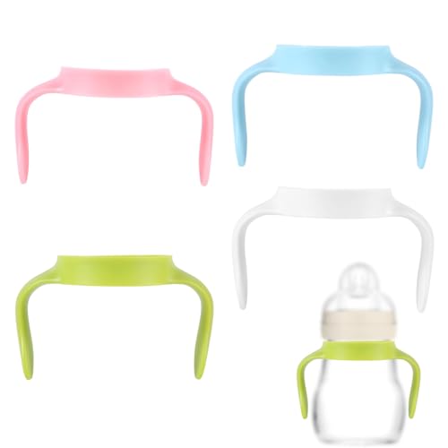 4pcs Baby Bottle Handles Compatible with Mam Bottles, Bottle Holder for Baby Feeding Bottle Accessories for Baby Teaching Baby to Hold Their Own Bottles