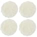 Produktbild Bada Bing 4er Set Deko Fell Sitzauflage Fellimitat Weiß Creme Lammfell Imitat Kunstfell Ca. Ø 34 cm Kuscheliges Stuhlkissen Super Weicher Stuhl Aufleger 28