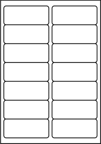 SmithPackaging 280 étiquettes d'adresse autocollantes A4, 14 étiquettes par feuille, 20 feuilles, 99,1 x 38,1 mm