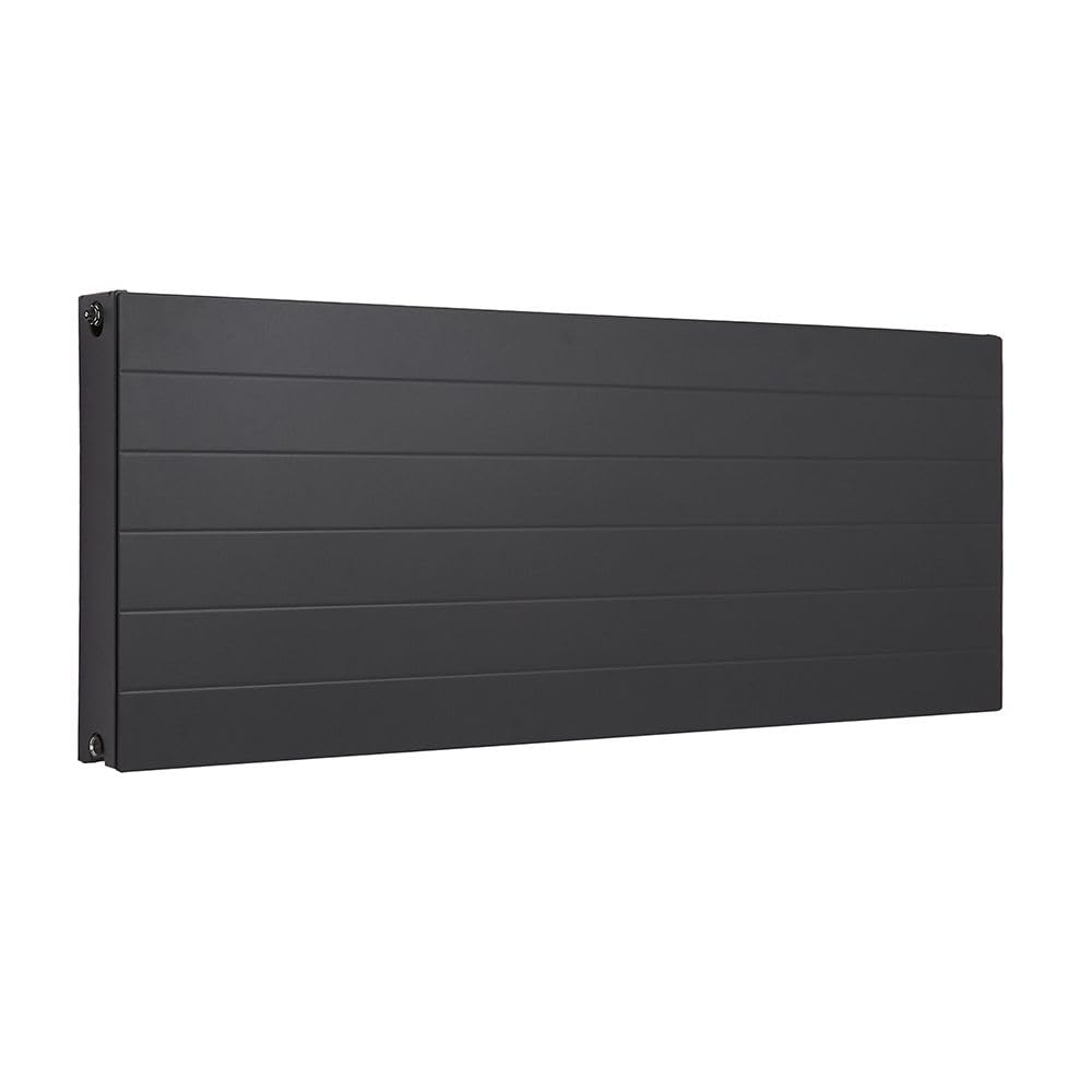 Milano Black Alora Type 22 Horizontal Double Panel Convector Radiator - 600Mm X 1600Mm