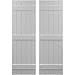 Ekena Millwork ARW401BB518X72PRH Americraft Five 3 Exterior Real Wood Joined Board-n-Batten Shutters (Per Pair), 17 1/2"W x 72"H, Primed