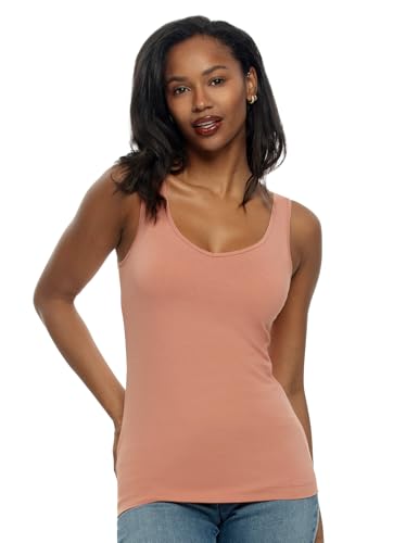 Image of Felina Reversible Cotton Womens Tank Top | 4-Pack