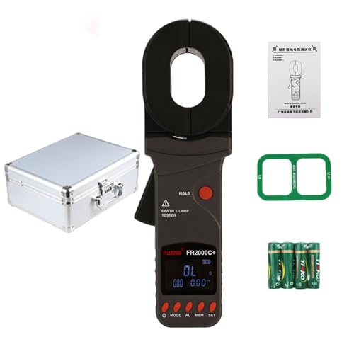 Amp Clamp Meter with Loop Resistance Measurement, 0.01mA Current Resolution, 300-Set Data Storage, Suitable for Electric Power Inspection, Gas Station Equipment and Industrial Electrical Maintenance