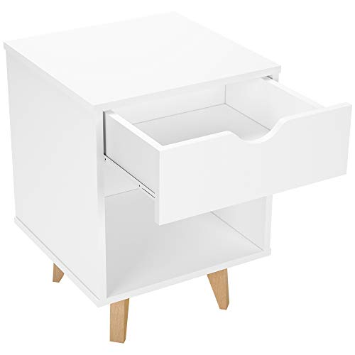 Mesa de cabeceira Bilbo 40 Glatt Pés Madeira Falkk