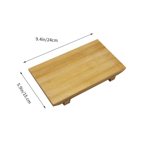 Set plato sushi bambú estilo japonés para servir miniatura 2