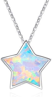 Hypoallergenic Earrings Synthetic Opal Star Stud Earrings Tiny Small Earrings Gifts for Women Earrings Sterling Silver Minimalist Jewelry for Sensitive Ears