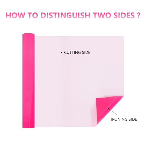 Image of guangyintong Glow in The Dark Heat Transfer Vinyl HTV Rolls, 12 inch x 8ft Luminous Pink Iron on Vinyl for T-Shirts Costumes, PU Elastic HTV Vinyl for All Cutter Machines Easy to Cut & Weed