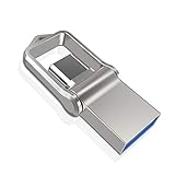 RAOYI 64GB USB 3.0 Type C Dual OTG Flash Drive USB C Thumb Drive Memory Stick for USB-C Smartphones,New MacBook & Tablets,Samsung Galaxy S8, S8 Plus, Note 8, LG G6, V30, Google Pixel XL Silver